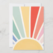 太陽の太陽の中の1つ太陽の太陽の下にミュート虹 招待状 (裏面)