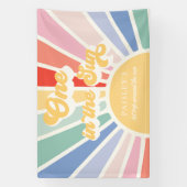 太陽の太陽の中の1つ太陽の太陽の下にミュート虹 横断幕 (縦)