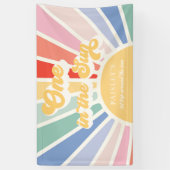 太陽の太陽の中の1つ太陽の太陽の下にミュート虹 横断幕 (縦)