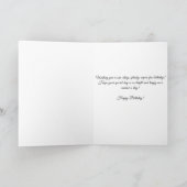 太陽の女の子とビーチの男の子のおもしろい カード (内部)