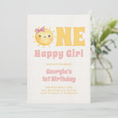 太陽の女の子 1歳の誕生日 招待状 (スタンド正面)