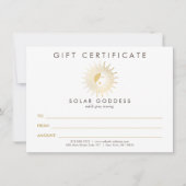 太陽の女神ガールロゴスプレー日焼けギフトカード (正面)
