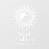 太陽の女神 ガール スプレータンニング サロン 窓用ステッカー ウィンドウサイン (シート)