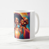 太陽の姉妹：パワー、ユニティ、光 コーヒーマグカップ (正面右)