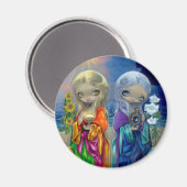 「太陽の子と月の子」マグネット マグネット (正面/裏面)