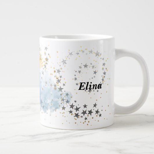 太陽の巨大なコーヒーマグで雲9 ジャンボコーヒーマグカップ (右)