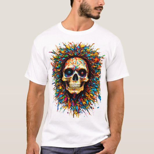 太陽の形をしたスカル Tシャツ (正面)
