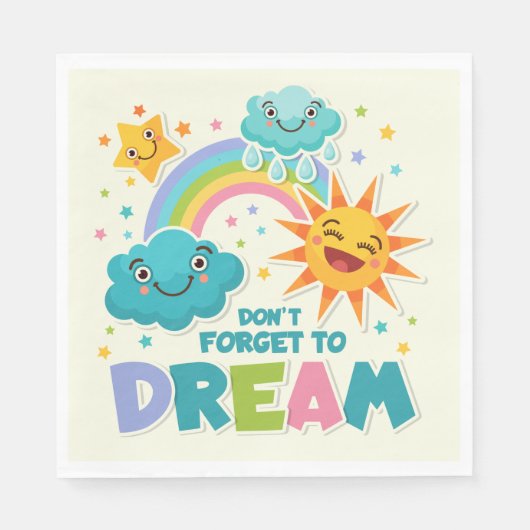 太陽の忘れ雲を夢に感動的しない スタンダードランチョンナプキン (正面)