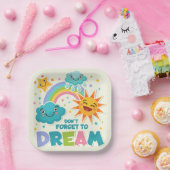 太陽の忘れ雲を夢に感動的しない ペーパープレート (パーティー)