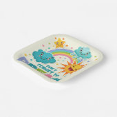 太陽の忘れ雲を夢に感動的しない ペーパープレート (傾斜あり)