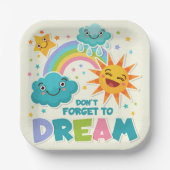 太陽の忘れ雲を夢に感動的しない ペーパープレート (正面)