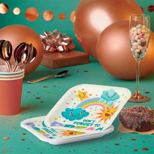 太陽の忘れ雲を夢に感動的しない ペーパープレート