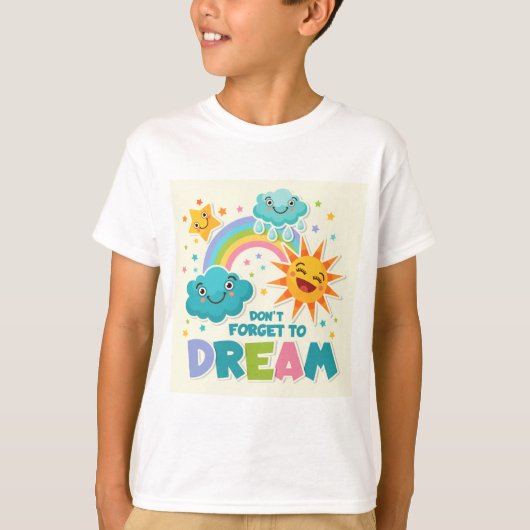 太陽の忘れ雲を夢に感動的しない Tシャツ (正面)