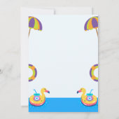 太陽の恵み溢れるトロピカルビーチボーイ　1歳の誕生日 招待状 (裏面)