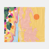 太陽の抱擁 フリースブランケット (正面(横))