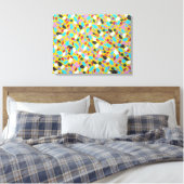 太陽の抽象芸術アートカラフルプリントを追う キャンバスプリント (インサイチュ (寝室))