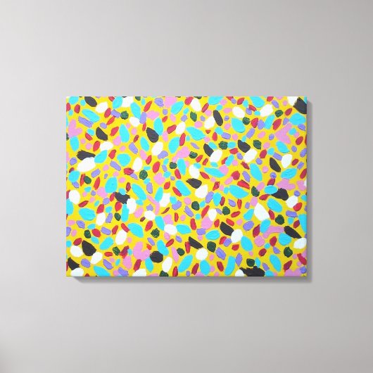 太陽の抽象芸術アートカラフルプリントを追う キャンバスプリント (正面)