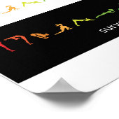 太陽の挨拶チャクラ系ヨガヨギ禅オーラ ポスター (角)