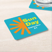 太陽の日のエネルギー太陽のの日 スクエアペーパーコースター (アングル)