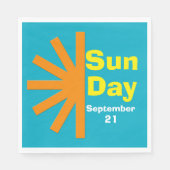 太陽の日のエネルギー太陽のの日 スタンダードランチョンナプキン (正面)