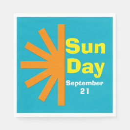 太陽の日のエネルギー太陽のの日 スタンダードランチョンナプキン