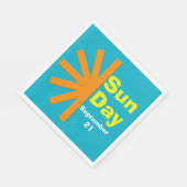 太陽の日のエネルギー太陽のの日 スタンダードランチョンナプキン (角)