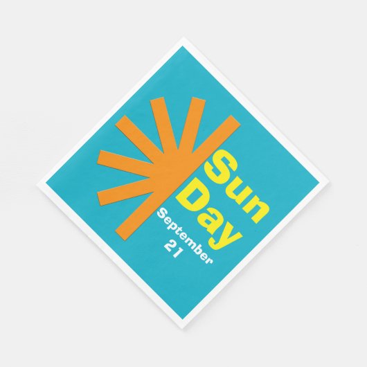 太陽の日のエネルギー太陽のの日 スタンダードランチョンナプキン (角)