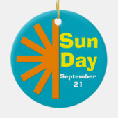 太陽の日のエネルギー太陽のの日 セラミックオーナメント (裏面)
