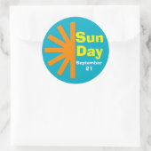 太陽の日のエネルギー太陽のの日 ラウンドシール (バッグ)