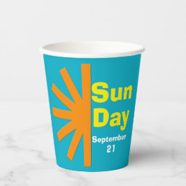 太陽の日のエネルギー太陽のの日 紙コップ