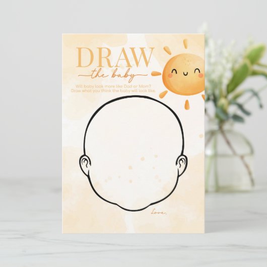 太陽の日差しが赤ちゃんのシャワーゲームを引く 招待状 (スタンド正面)