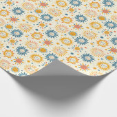 太陽の日差しのイラストで楽しい ラッピングペーパー (角)