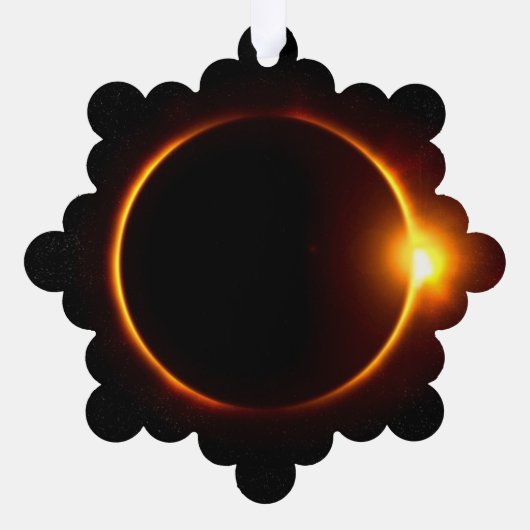 太陽の日食のダークサン&ムーン オーナメントカード (裏面)