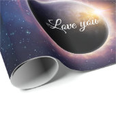 太陽の日食リアル青白 ラッピングペーパー (ロールコーナー)