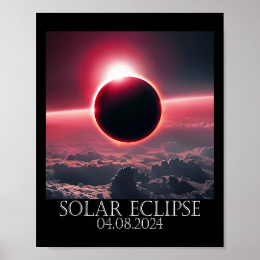 太陽の日食2024年4月04.08.24 ポスター (正面)