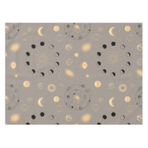 太陽の星は月の位相は惑星の黒い金ゴールドの日焼け