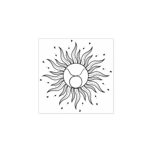 太陽の星座 牡牛座 ラバースタンプ (インプリント)