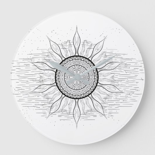 太陽の曼荼羅 1 ラージ壁時計 (正面)