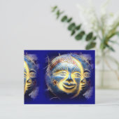 太陽の月と星はがき ポストカード (スタンド正面)