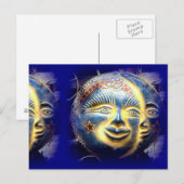 太陽の月と星はがき ポストカード (正面/裏面)