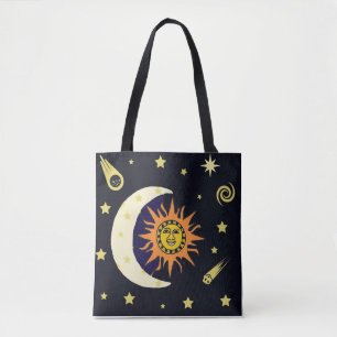 太陽の月と星 トートバッグ
