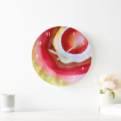 太陽の水彩夕焼けアート ラージ壁時計 (ホーム)