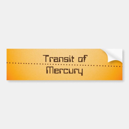 太陽の水銀通過 バンパーステッカー (正面)