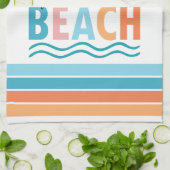 太陽の波の人生はビーチで良い キッチンタオル (折り畳み)