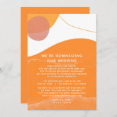 太陽の海の砂モダン私たちは私たちのサイズを小さくしてい結婚る シーズンカード (正面/裏面)