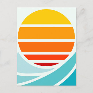 太陽の海波モダン、 ポストカード
