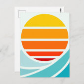 太陽の海波モダン、 ポストカード (正面/裏面)