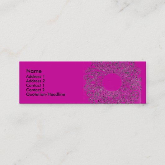 太陽の渦巻、プロフィールカード スキニー名刺 (正面)