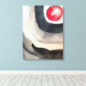 太陽の灰色と黒の抽象芸術アーモダント キャンバスプリント (インサイチュ (ウッドフロア))