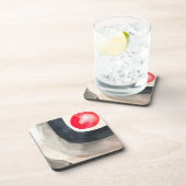 太陽の灰色と黒の抽象芸術アーモダント コースター (右側)